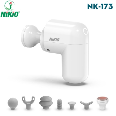 Máy massage cầm tay Nikio NK-173 siêu mini - Mát xa giảm đau nhức toàn thân, màu trắng